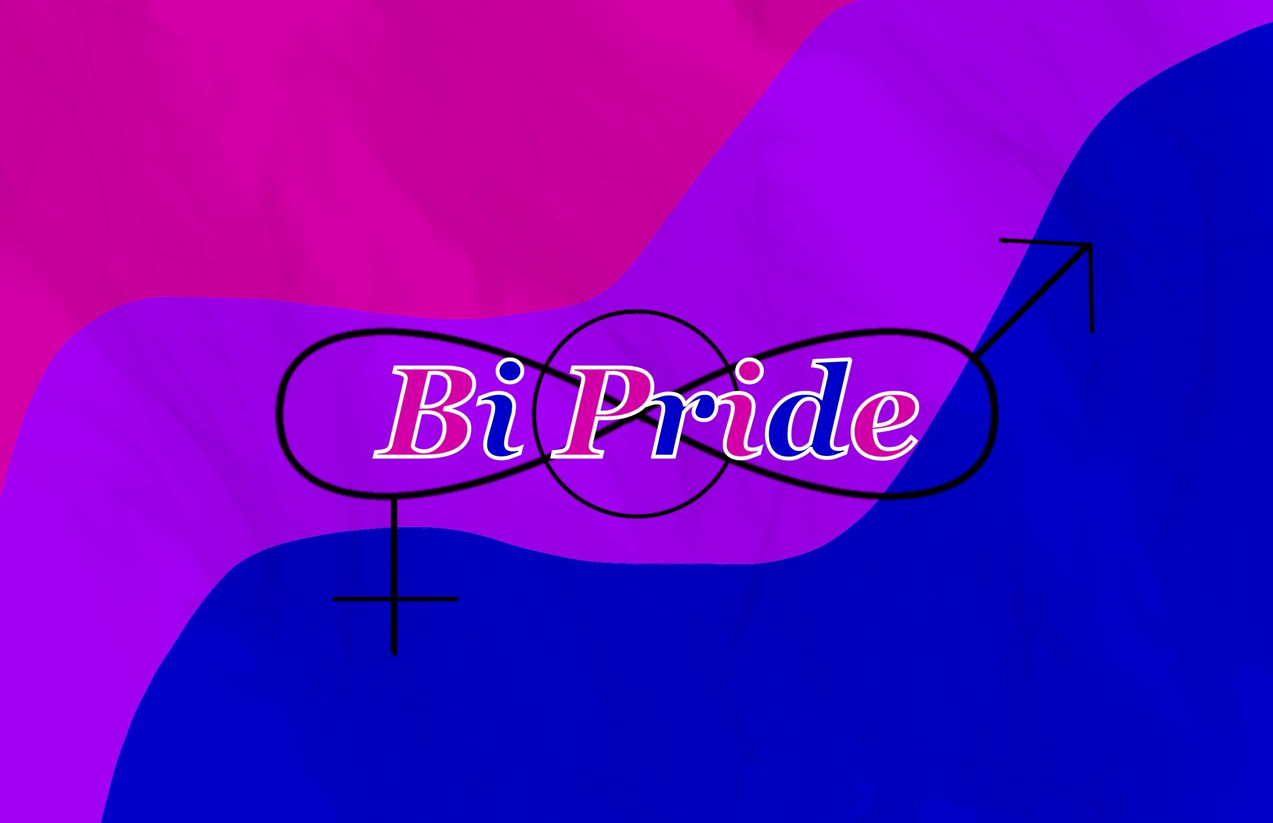 Bi Pride Banner Drawing